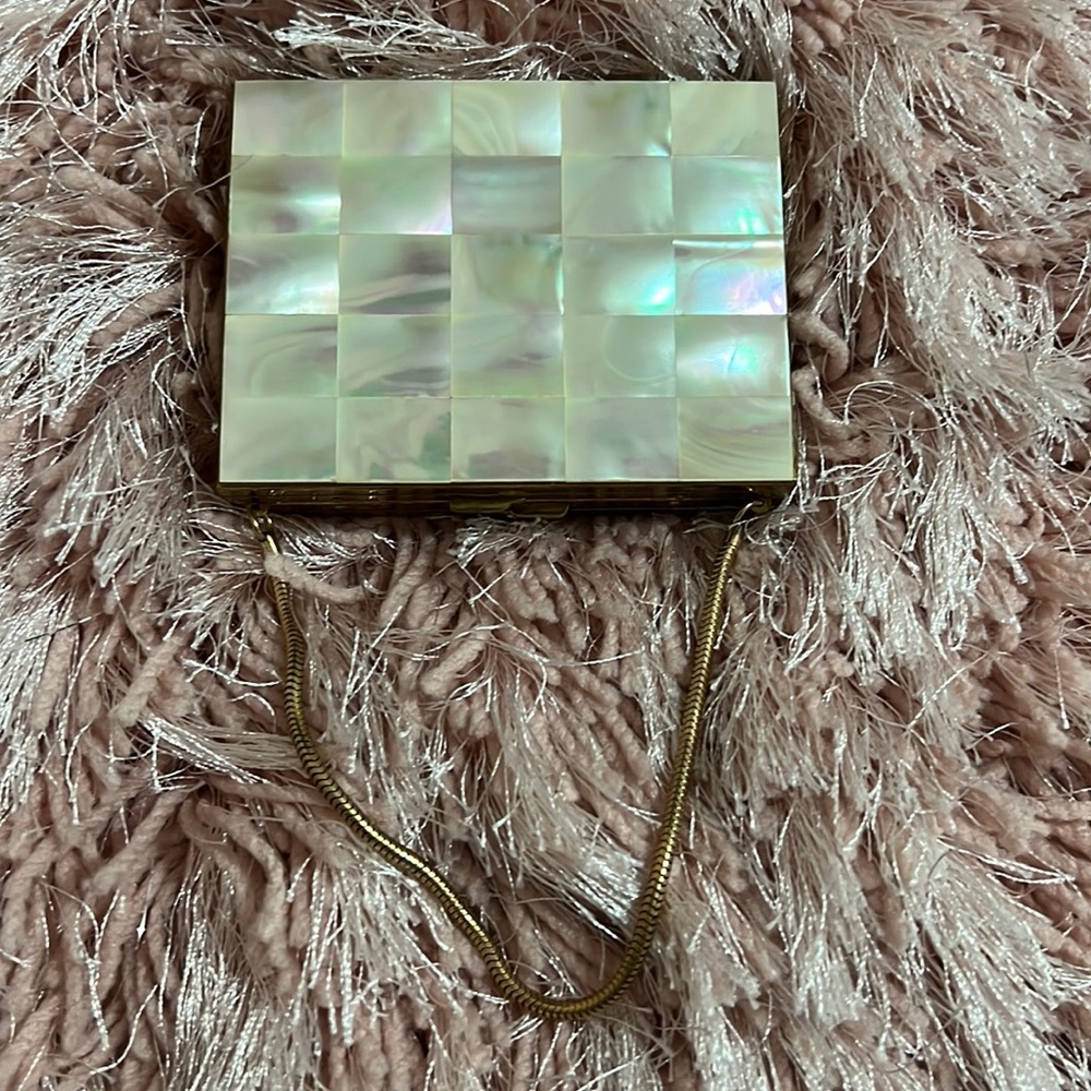 VINTAGE MOTHER OF PEARL COMPACT CASE.